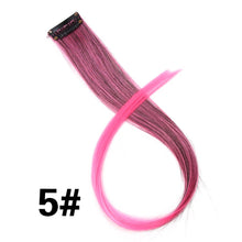 Load image into Gallery viewer, Alileader Synthetic 87Colors 20inch Clip-on Hair Extensions Single Clip In One Piece Hair Extension Ombre Hairpieces Women Girl