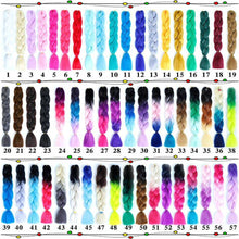 Load image into Gallery viewer, AILIADE 24 inch Jumbo Braids Long Ombre Synthetic High Temperature Braiding Kanekalon Hair Extensions African White Black Women