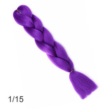 Load image into Gallery viewer, 24Inch Synthetic Long Jumbo Ombre Braiding Hair  For Women Colorful Braids 100g Rainbow Hair Gray  Black Trend Way