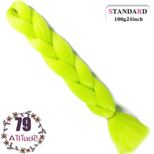 Load image into Gallery viewer, AILIADE 24 inch Jumbo Braids Long Ombre Synthetic High Temperature Braiding Kanekalon Hair Extensions African White Black Women