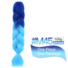 Load image into Gallery viewer, MSTN Synthetic Hair Ombre Long Straight Fake Braiding Hair Extension for Braids Jumbo Hair Hazel Braids Pink Hair Extensions