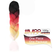 Load image into Gallery viewer, MSTN Synthetic Hair Ombre Long Straight Fake Braiding Hair Extension for Braids Jumbo Hair Hazel Braids Pink Hair Extensions