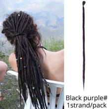 Load image into Gallery viewer, 5 Strands Synthetic 20 36inch Handmade Dreadlocks Hair Extensions Crochet Braid Hairpiece For Women/Men Pink Blue Crochet Hair