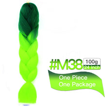 Load image into Gallery viewer, MSTN Synthetic Hair Ombre Long Straight Fake Braiding Hair Extension for Braids Jumbo Hair Hazel Braids Pink Hair Extensions