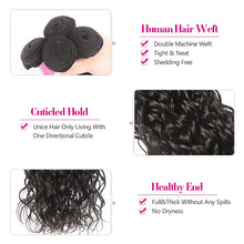 Load image into Gallery viewer, Unice Hair 1/3/4 Bundles Water Wave Peruvian Hair Weave Bundles Wavy Hair Extension 100% Remy Human Hair Water Wave