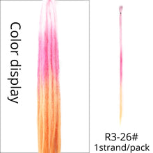 Load image into Gallery viewer, 5 Strands Synthetic 20 36inch Handmade Dreadlocks Hair Extensions Crochet Braid Hairpiece For Women/Men Pink Blue Crochet Hair