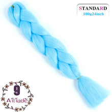 Load image into Gallery viewer, AILIADE 24 inch Jumbo Braids Long Ombre Synthetic High Temperature Braiding Kanekalon Hair Extensions African White Black Women