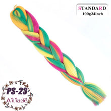 Load image into Gallery viewer, AILIADE 24 inch Jumbo Braids Long Ombre Synthetic High Temperature Braiding Kanekalon Hair Extensions African White Black Women