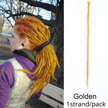 Load image into Gallery viewer, 5 Strands Synthetic 20 36inch Handmade Dreadlocks Hair Extensions Crochet Braid Hairpiece For Women/Men Pink Blue Crochet Hair