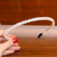 Load image into Gallery viewer, LEVAO Crystal Beaded Headband Head on Women Hairbands Handmade Shiny Rhinestone Hair Hoop Bands Bezel Girls Hair Ornament