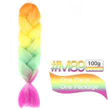 Load image into Gallery viewer, MSTN Synthetic Hair Ombre Long Straight Fake Braiding Hair Extension for Braids Jumbo Hair Hazel Braids Pink Hair Extensions