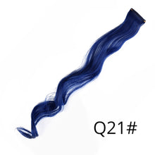 Load image into Gallery viewer, Alileader Synthetic Wavy One Clip In Hair Rainbow Color Curly Clip In One Piece Hair Extensions More Durable Long Curly Hairs