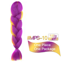 Load image into Gallery viewer, MSTN Synthetic Hair Ombre Long Straight Fake Braiding Hair Extension for Braids Jumbo Hair Hazel Braids Pink Hair Extensions