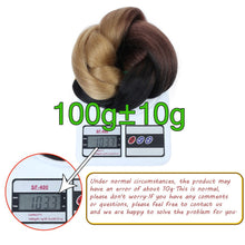 Load image into Gallery viewer, AILIADE 24 inch Jumbo Braids Long Ombre Synthetic High Temperature Braiding Kanekalon Hair Extensions African White Black Women