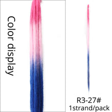 Load image into Gallery viewer, 5 Strands Synthetic 20 36inch Handmade Dreadlocks Hair Extensions Crochet Braid Hairpiece For Women/Men Pink Blue Crochet Hair