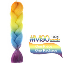 Load image into Gallery viewer, MSTN Synthetic Hair Ombre Long Straight Fake Braiding Hair Extension for Braids Jumbo Hair Hazel Braids Pink Hair Extensions