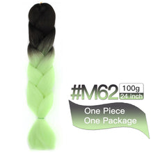Load image into Gallery viewer, MSTN Synthetic Hair Ombre Long Straight Fake Braiding Hair Extension for Braids Jumbo Hair Hazel Braids Pink Hair Extensions