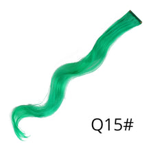 Load image into Gallery viewer, Alileader Synthetic Wavy One Clip In Hair Rainbow Color Curly Clip In One Piece Hair Extensions More Durable Long Curly Hairs