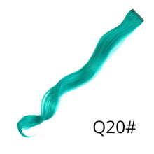 Load image into Gallery viewer, Alileader Synthetic Wavy One Clip In Hair Rainbow Color Curly Clip In One Piece Hair Extensions More Durable Long Curly Hairs