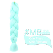 Load image into Gallery viewer, MSTN Synthetic Hair Ombre Long Straight Fake Braiding Hair Extension for Braids Jumbo Hair Hazel Braids Pink Hair Extensions