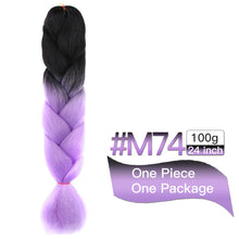 Load image into Gallery viewer, MSTN Synthetic Hair Ombre Long Straight Fake Braiding Hair Extension for Braids Jumbo Hair Hazel Braids Pink Hair Extensions