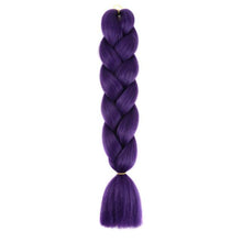 Load image into Gallery viewer, Pervado Hair 1pc 24" 100G/PC Ombre Jumbo Braids Crochet Hair Synthetic Braiding Hair Extension Yaki Bulk Red Green Rasta Color