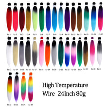 Load image into Gallery viewer, 24 26 Inches 80g 90g Kanekalon Hair Wholesale Bulk Braid Synthetic Hair Braid Easy Braiding Hair Extension For Women