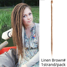 Load image into Gallery viewer, 5 Strands Synthetic 20 36inch Handmade Dreadlocks Hair Extensions Crochet Braid Hairpiece For Women/Men Pink Blue Crochet Hair