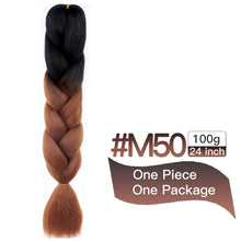 Load image into Gallery viewer, MSTN Synthetic Hair Ombre Long Straight Fake Braiding Hair Extension for Braids Jumbo Hair Hazel Braids Pink Hair Extensions