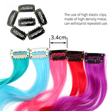 Load image into Gallery viewer, Alileader Synthetic Wavy One Clip In Hair Rainbow Color Curly Clip In One Piece Hair Extensions More Durable Long Curly Hairs
