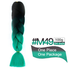 Load image into Gallery viewer, MSTN Synthetic Hair Ombre Long Straight Fake Braiding Hair Extension for Braids Jumbo Hair Hazel Braids Pink Hair Extensions