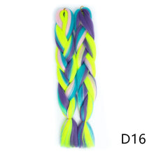 Load image into Gallery viewer, Aigemei 24'' Inter-color Jumbo Braids Long Synthetic Braiding Hair Crochet Braid Hair Extensions Red Yellow Blue Mix Color