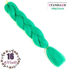 Load image into Gallery viewer, AILIADE 24 inch Jumbo Braids Long Ombre Synthetic High Temperature Braiding Kanekalon Hair Extensions African White Black Women