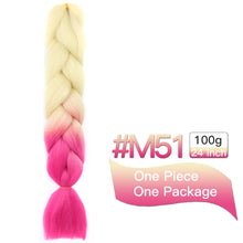 Load image into Gallery viewer, MSTN Synthetic Hair Ombre Long Straight Fake Braiding Hair Extension for Braids Jumbo Hair Hazel Braids Pink Hair Extensions