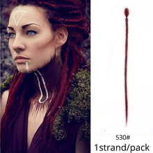 Load image into Gallery viewer, 5 Strands Synthetic 20 36inch Handmade Dreadlocks Hair Extensions Crochet Braid Hairpiece For Women/Men Pink Blue Crochet Hair