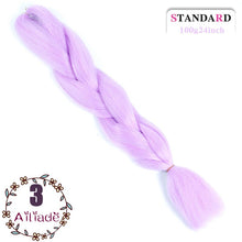 Load image into Gallery viewer, AILIADE 24 inch Jumbo Braids Long Ombre Synthetic High Temperature Braiding Kanekalon Hair Extensions African White Black Women