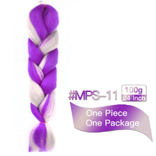 Load image into Gallery viewer, MSTN Synthetic Hair Ombre Long Straight Fake Braiding Hair Extension for Braids Jumbo Hair Hazel Braids Pink Hair Extensions