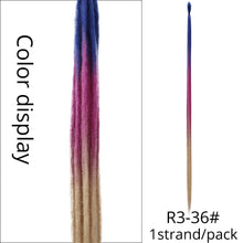 Load image into Gallery viewer, 5 Strands Synthetic 20 36inch Handmade Dreadlocks Hair Extensions Crochet Braid Hairpiece For Women/Men Pink Blue Crochet Hair