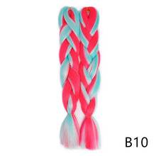 Load image into Gallery viewer, Aigemei 24'' Inter-color Jumbo Braids Long Synthetic Braiding Hair Crochet Braid Hair Extensions Red Yellow Blue Mix Color