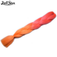 Load image into Gallery viewer, Full Star 24 Inch Synthetic Braiding Hair Jumbo Braids Ombre Jumbo Hair Extension For Women DIY Hair Braids Blue Green Yellow