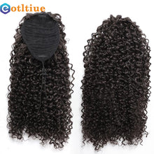 Load image into Gallery viewer, Long Inch Drawstring Ponytail Human Hair Kinky Curly Brazilian Remy Human Hair Ponytail Human Hair Extensions Clip In For Women