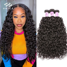 Load image into Gallery viewer, Unice Hair 1/3/4 Bundles Water Wave Peruvian Hair Weave Bundles Wavy Hair Extension 100% Remy Human Hair Water Wave