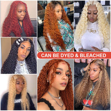 Load image into Gallery viewer, Water Wave Lace Front Human Hair Wig 360 Full Lace Wig Human Hair Pre Plucked Wigs for Women Deep Wave Lace Frontal Closure Wig