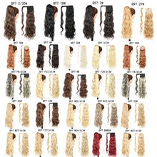 Load image into Gallery viewer, Synthetic Wave Ponytail Long Hollywood Wave Ponytail Wrap Around Body Wave Clip in Hairpiece Blonde Curly Ponytail for Women