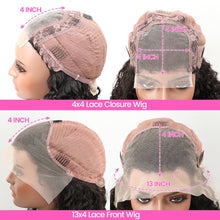 Load image into Gallery viewer, ISEE Hair Wig Colored Lace Front Wigs Malaysian Straight Chocolate Brown Human Hair Reddish Brown Lace Closure Wigs 99j Burgundy