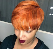 Load image into Gallery viewer, BeiSDWig Mixed Synthetic Wigs for Black/White Women Short Green Hair Wig Heat Reistant Hairstyles for Women Haircuts