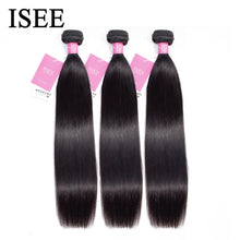 Load image into Gallery viewer, Peruvian Straight Hair Extensions Human Hair Bundles No Tangle Nature Color Can Buy 1/3/4 Bundles ISEE Hair Human Hair Bundles