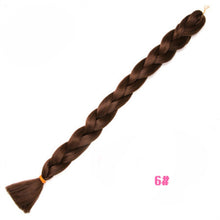 Load image into Gallery viewer, VERVES Braiding Hair One Piece Synthetic 82 Inch Heat Fiber Braid 165g/Piece Black Pure Color Jumbo Braid Hair Extensions