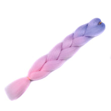 Load image into Gallery viewer, Full Star 24 Inch Synthetic Braiding Hair Jumbo Braids Ombre Jumbo Hair Extension For Women DIY Hair Braids Blue Green Yellow