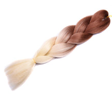 Load image into Gallery viewer, Full Star 24 Inch Synthetic Braiding Hair Jumbo Braids Ombre Jumbo Hair Extension For Women DIY Hair Braids Blue Green Yellow